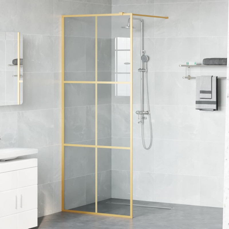 Ściana prysznicowa typu walk-in złoty 80 x 195 cm