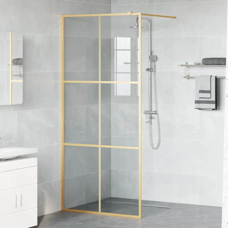 Ściana prysznicowa typu walk-in złoty 90 x 195 cm
