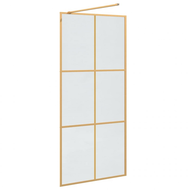 Ściana prysznicowa typu walk-in złoty 90 x 195 cm