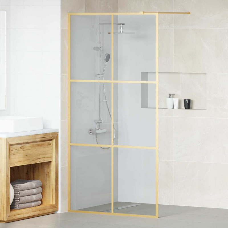 Ściana prysznicowa typu walk-in złoty 100 x 195 cm