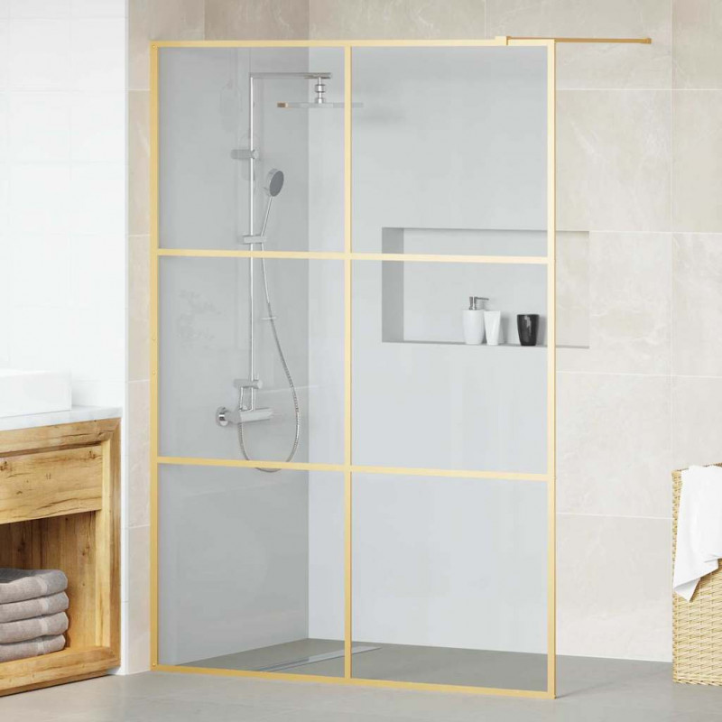 Ściana prysznicowa typu walk-in złoty 140 x 195 cm