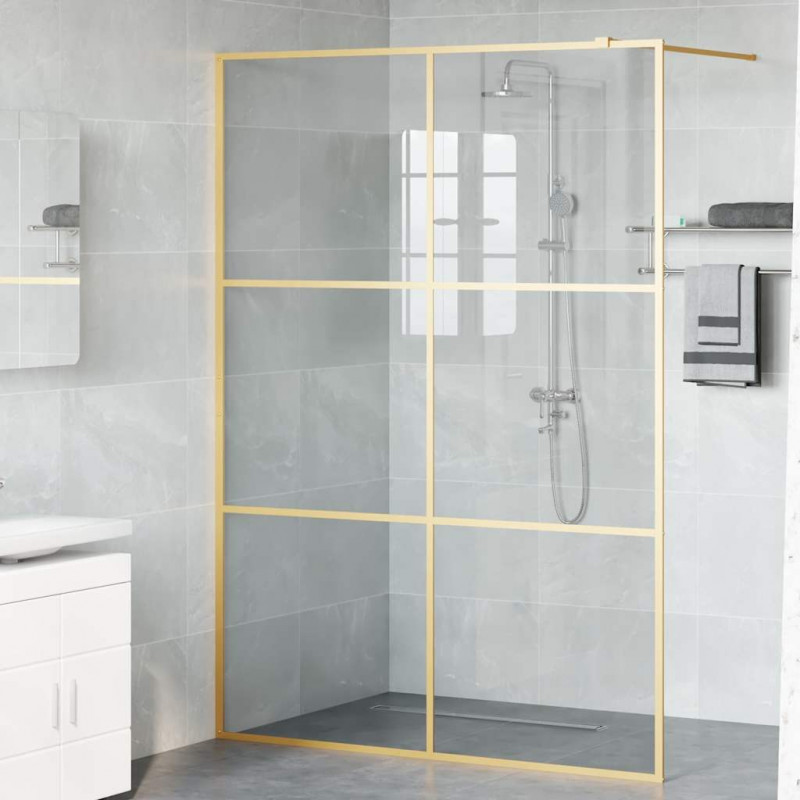 Ściana prysznicowa typu walk-in złoty 140 x 195 cm