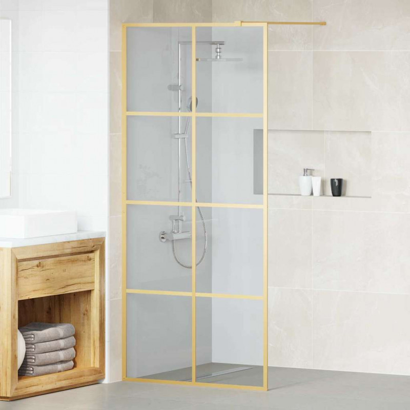 Ściana prysznicowa typu walk-in złoty 90 x 195 cm