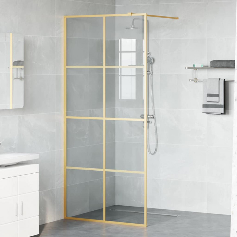Ściana prysznicowa typu walk-in złoty 90 x 195 cm