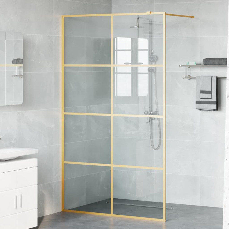Ściana prysznicowa typu walk-in złoty 115 x 195 cm