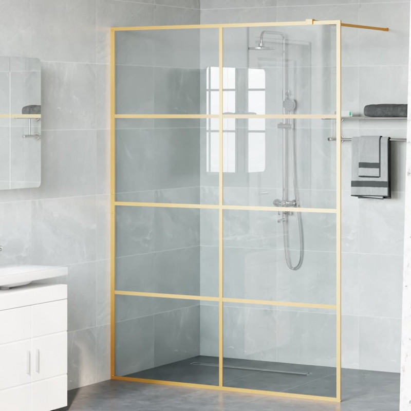 Ściana prysznicowa typu walk-in złoty 140 x 195 cm