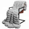 Antypoślizgowy koc z futra królika Olite Szary 130 x 150 cm