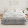 Antypoślizgowy koc z futra królika Olite Szary 220 x 240 cm