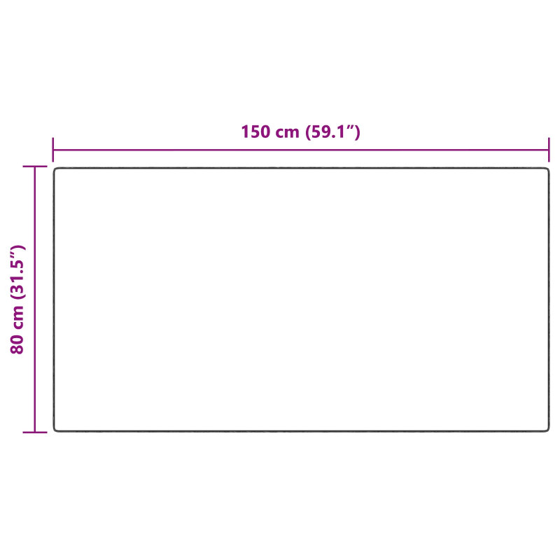 Sztuczny Dywan Skórzany Tafalla Antracyt 80 x 150 cm Poliester