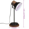 Lampa stołowa, 25 W, czarna, 17x17x50 cm, E27