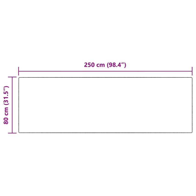 Sztuczny Dywan Skórzany Tafalla Antracyt 80 x 250 cm Poliester