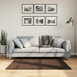Dywany pokojowe Kwadrat HUARTE Brązowy 120 x 120 cm Poliester