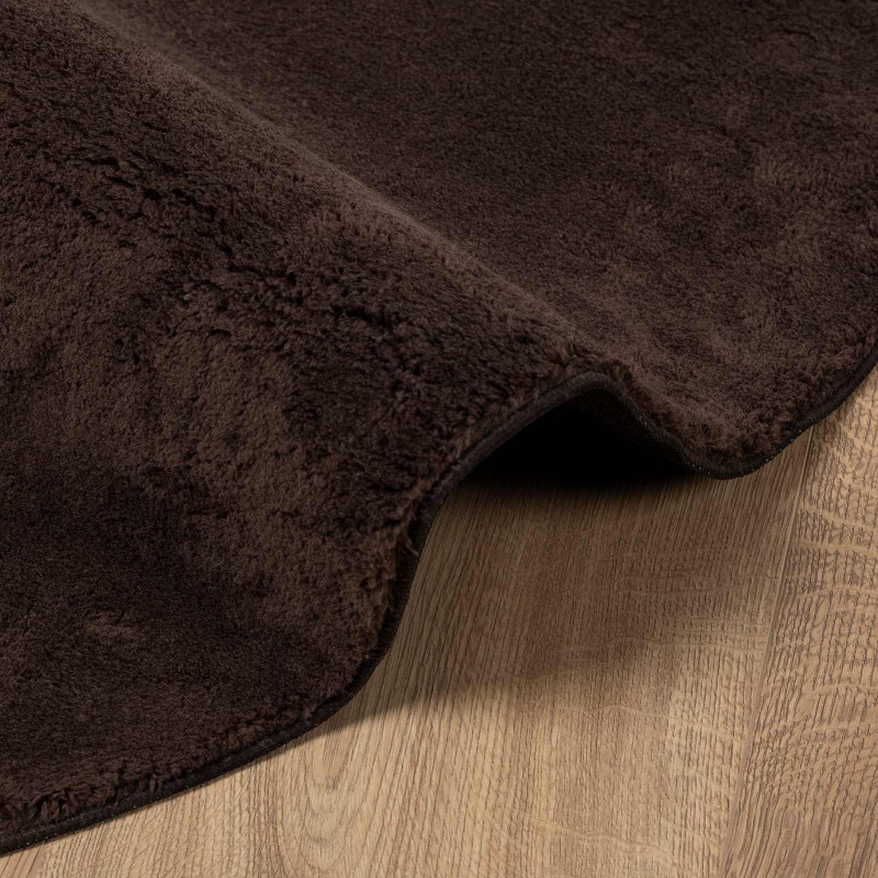 Dywany pokojowe Okrągły HUARTE Brązowy Ø 80 CM Poliester
