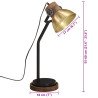 Lampa stołowa, 25 W, antyczny mosiądz, 18x18x60 cm, E27