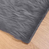 Sztuczny Dywan Skórzany Tafalla Antracyt 200 x 200 cm Poliester