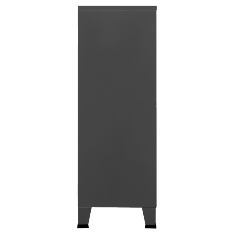 Industrialna szafka, antracytowa, 75x40x115 cm, metalowa