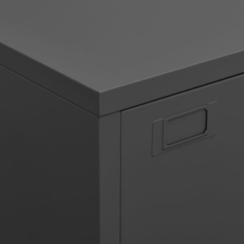 Industrialna szafka, antracytowa, 75x40x115 cm, metalowa