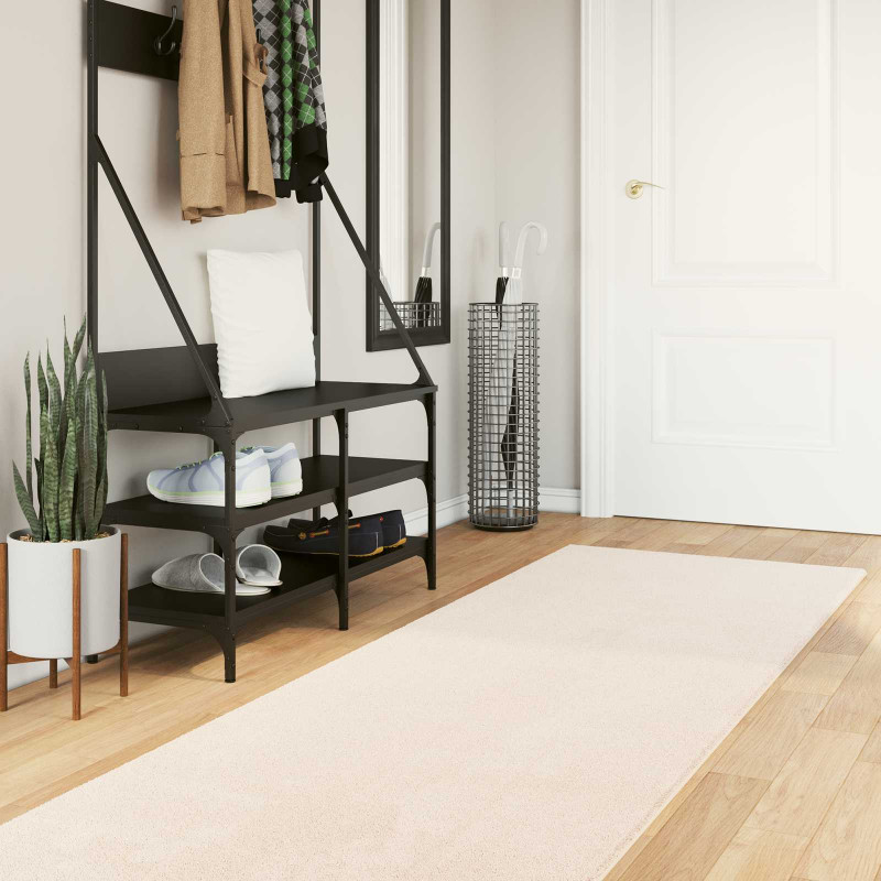 Dywany pokojowe Prostokątny HUARTE Beżowy 750 x 80 cm Poliester