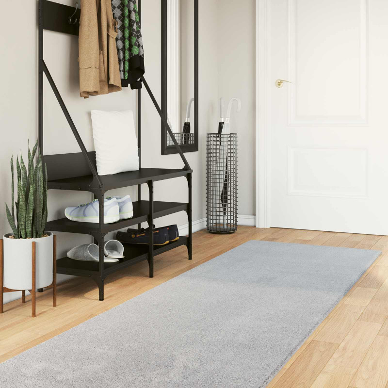 Dywany pokojowe Prostokątny HUARTE Szary 1000 x 80 cm Poliester