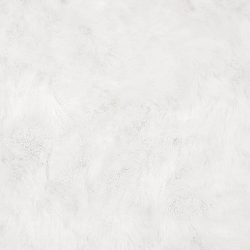 Antypoślizgowy dywan z sztucznego futra królika Olite Biały