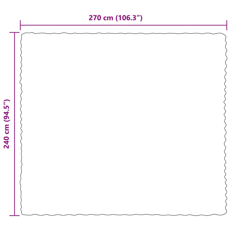 Antypoślizgowy koc z futra królika Olite 4 pcs 240 x 270 cm