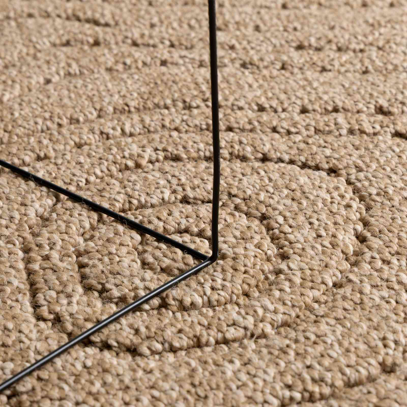 Dywany pokojowe Moiré AGIRA Naturalny 200 x 200 cm Poliester