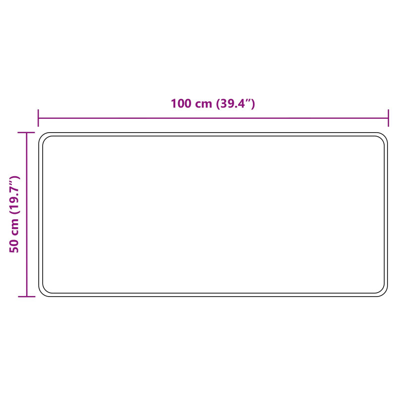 Biegacz dywanowy MARSA Szary 100 x 50 cm Poliester i PVC