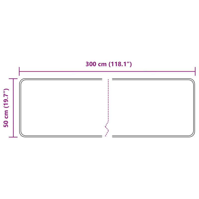 Biegacz dywanowy MARSA Szary 300 x 50 cm Poliester i PVC