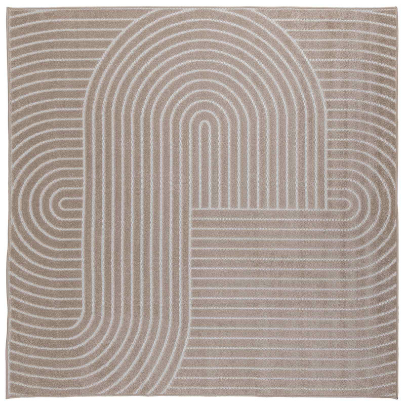 Dywany pokojowe Kwadrat PALMERAS Beżowy 200 x 200 cm Poliester