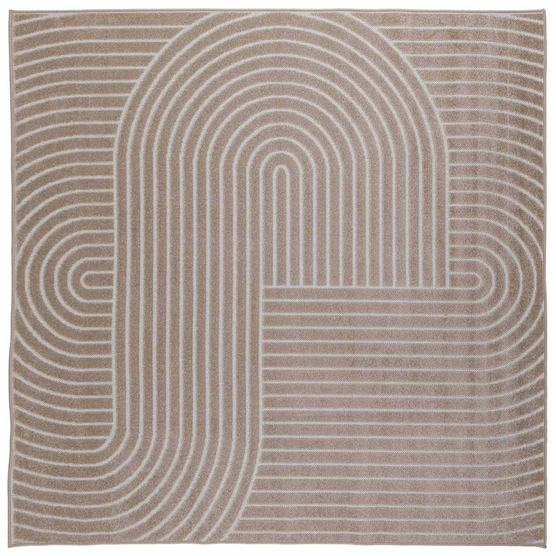 Dywany pokojowe Kwadrat PALMERAS Beżowy 240 x 240 cm Poliester