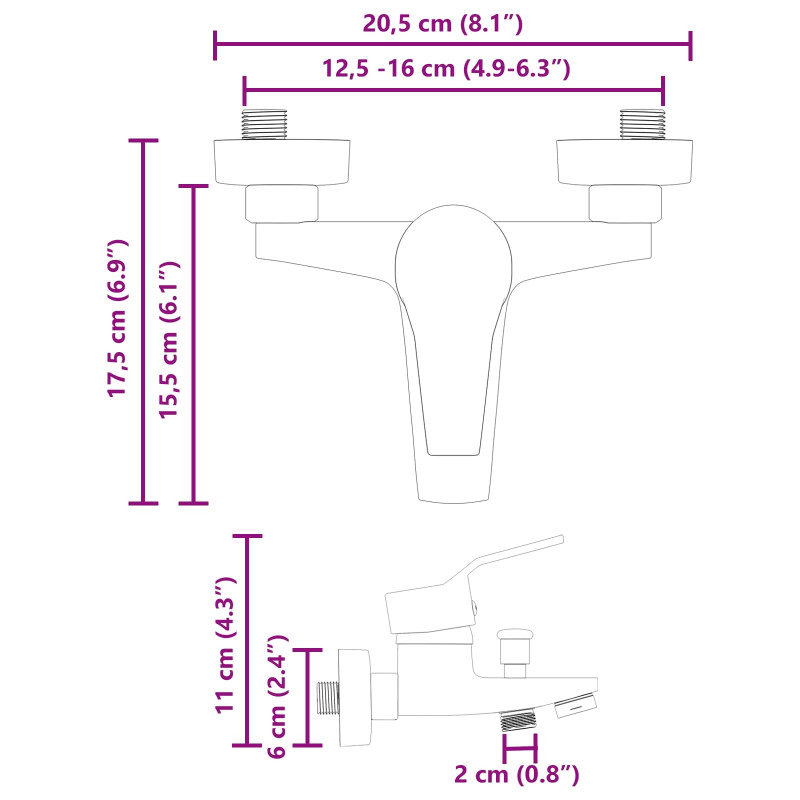 Bateria prysznicowa chrom G 1 / 2 cala