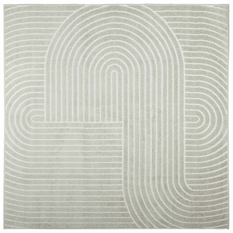 Dywany pokojowe Kwadrat PALMERAS Zielony 120 x 120 cm Poliester