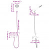 Zestaw Główicy Prysznicowej Czarny G 1 / 2 cala