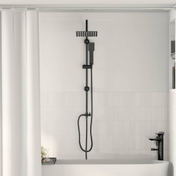 System Prysznicowy Czarny 47 x 20 x 95 cm Stal nierdzewna