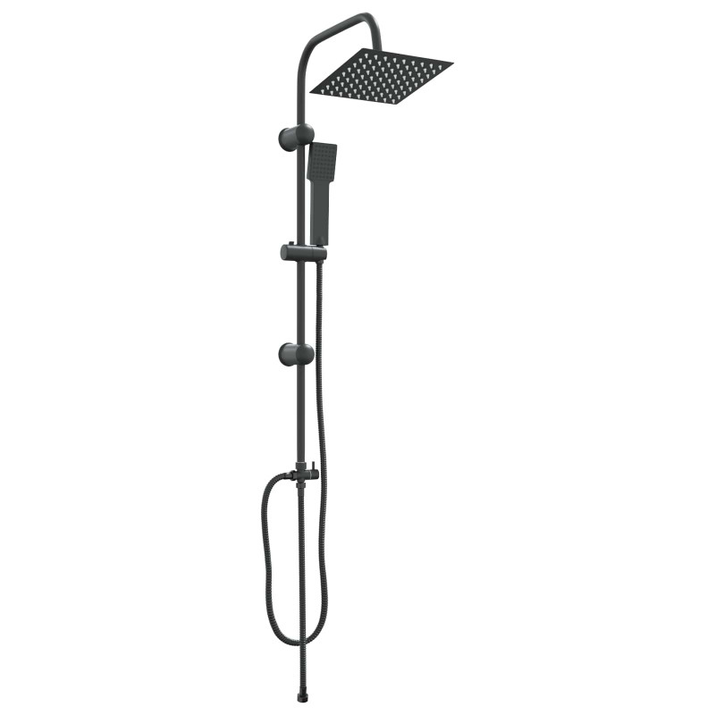 System Prysznicowy Czarny 47 x 20 x 95 cm Stal nierdzewna