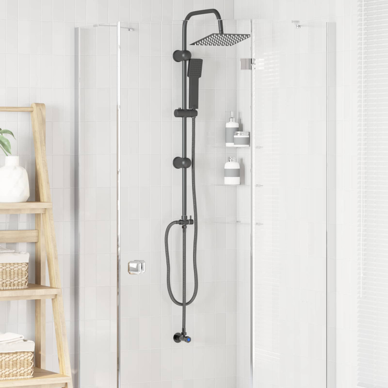 System Prysznicowy Czarny 47 x 20 x 95 cm Stal nierdzewna