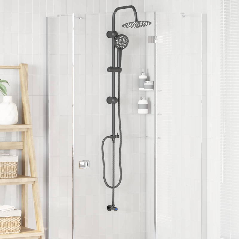 System Prysznicowy Czarny 47 x 20 x 95 cm Stal nierdzewna