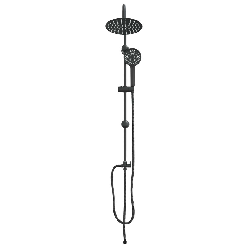 System Prysznicowy Czarny 47 x 20 x 95 cm Stal nierdzewna