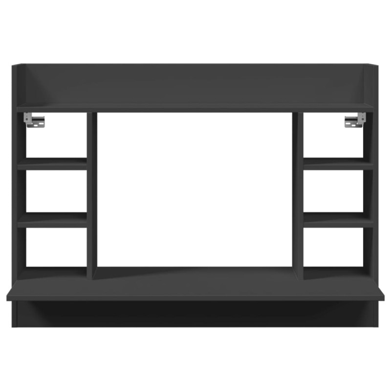 Biurko wiszące, czarne, 105x48x75 cm, materiał drewnopochodny