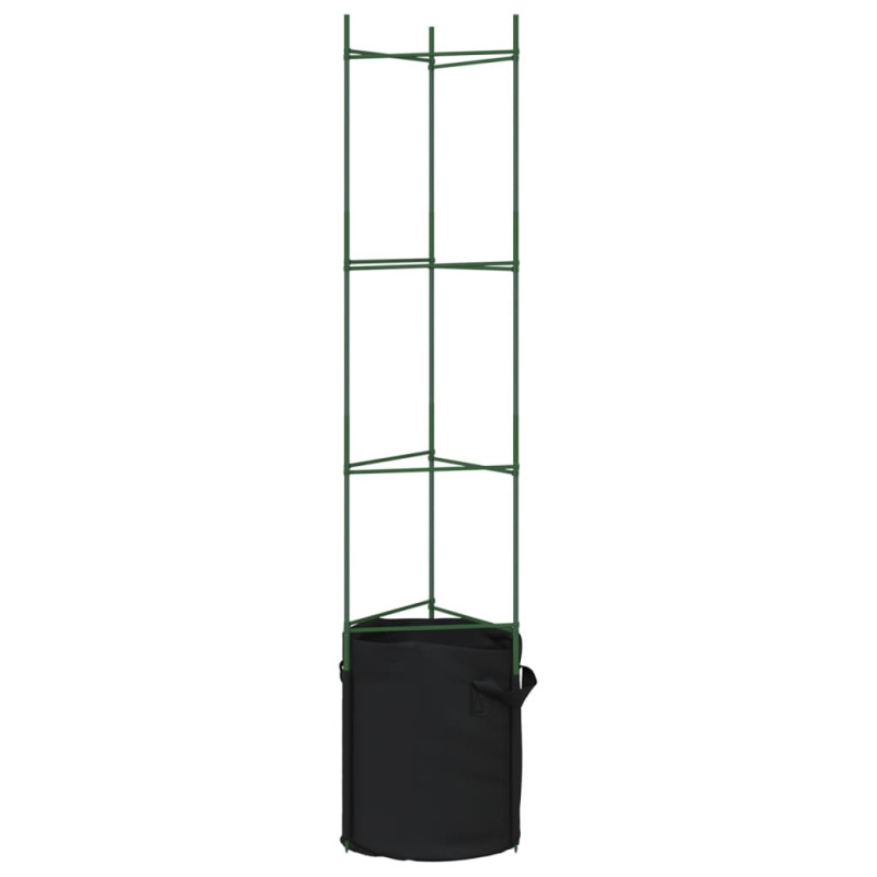 Podpórki do pomidorów z workami, 8 szt., 154 cm, stal i PP