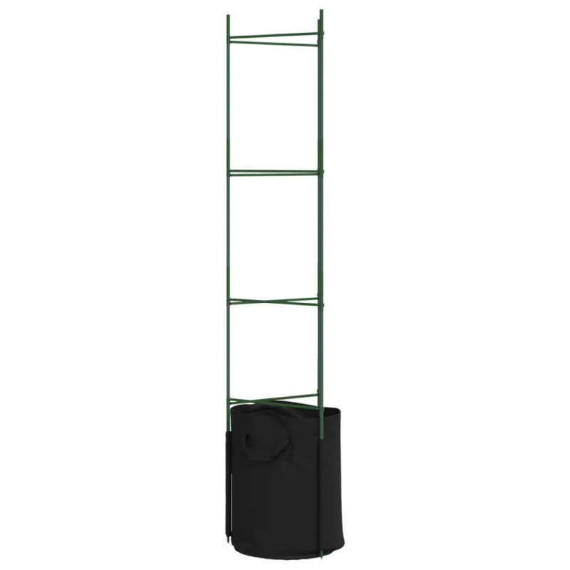 Podpórki do pomidorów z workami, 8 szt., 154 cm, stal i PP