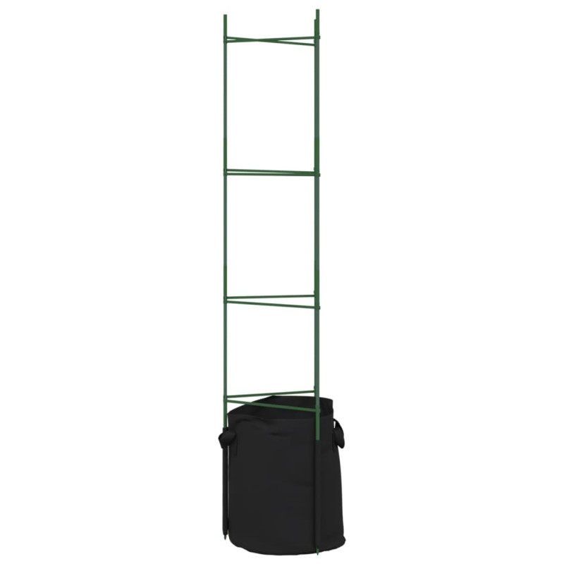 Podpórki do pomidorów z workami, 8 szt., 154 cm, stal i PP