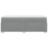 Łóżko kontynentalne z materacem, jasnoszare, tkanina, 90x200 cm
