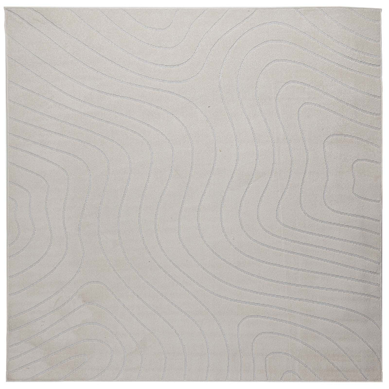 Dywany pokojowe Kwadrat PALMERAS Kremowy 200 x 200 cm Poliester