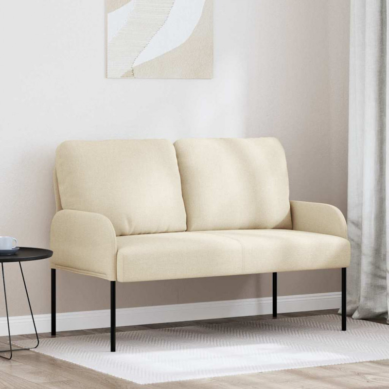 Kanapy z poduszką 110cm Kremowy sklejka
