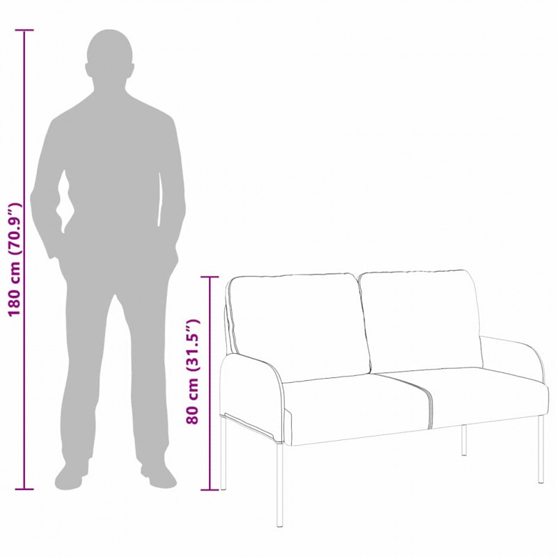 Kanapy z poduszką 110cm Niebieski sklejka