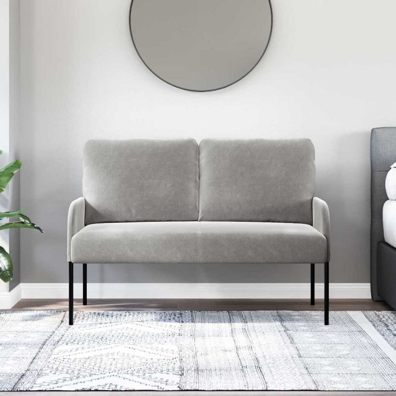 Kanapy z poduszką 110cm Jasnoszary sklejka