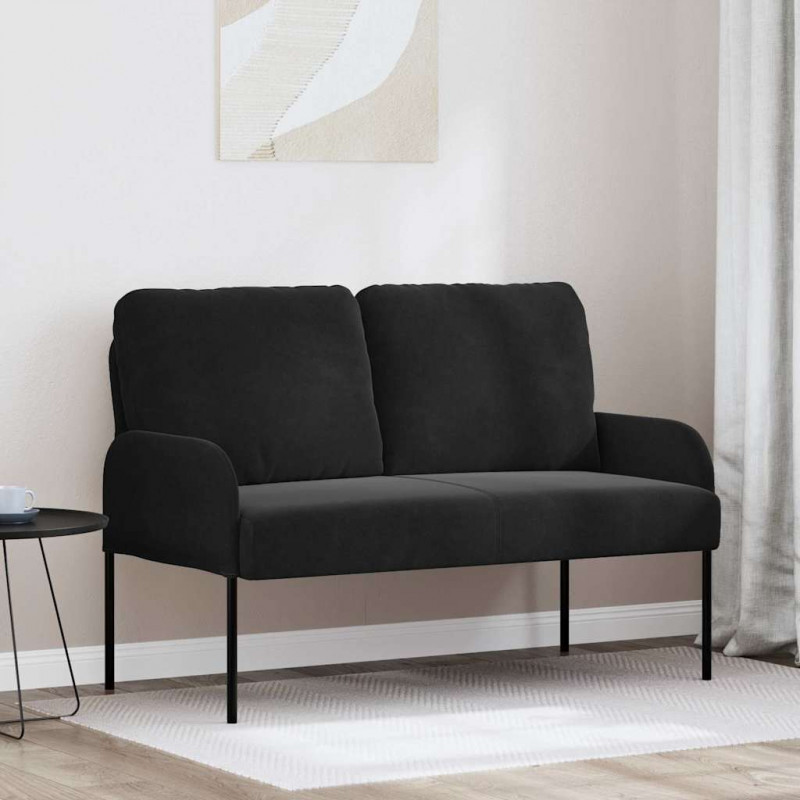 Kanapy z poduszką 110cm Czarny sklejka
