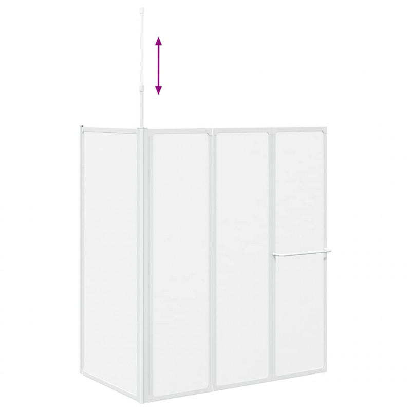 Ekran do kąpieli Mrożone 120 x 70 x 137 cm Aluminium