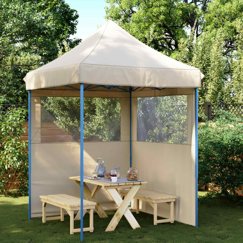 Namiot Imprezowy Beżowy 200 x 200 x 306 cm Materiał Oxford